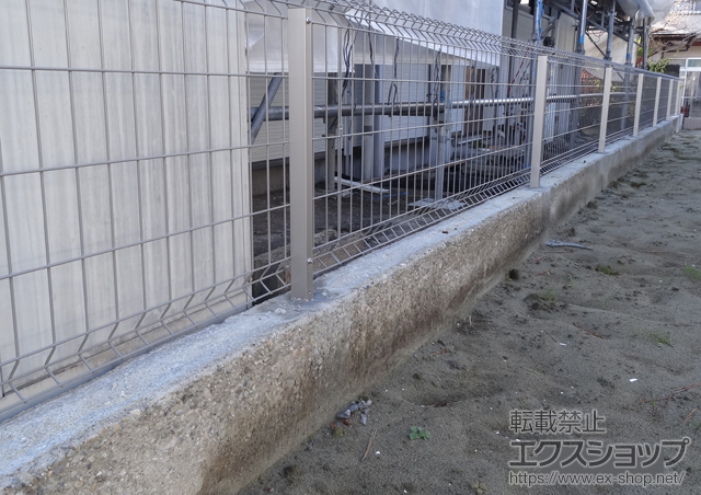 宮城県仙台市ののフェンス・柵 イーネットフェンス1F型 自由柱タイプ 施工例