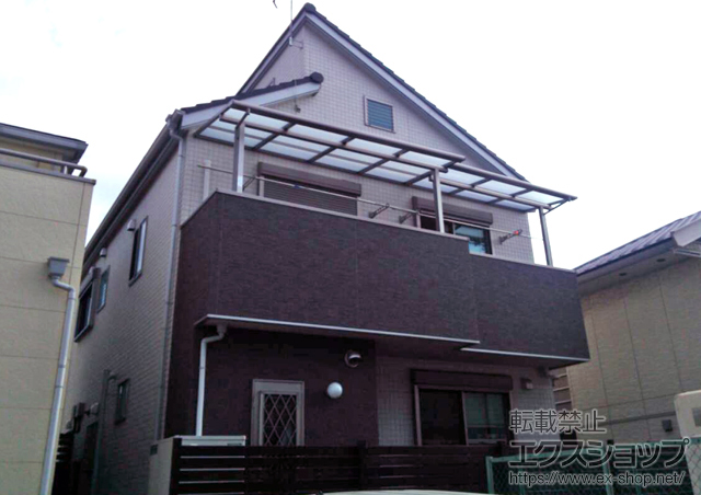 和歌山県和歌山市のLIXIL リクシル（トステム）のバルコニー・ベランダ屋根 ライザーテラスII R型 屋根タイプ 単体 積雪〜20cm対応 施工例