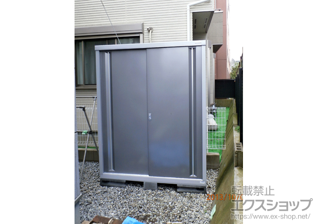 神奈川県相模原市のの物置・屋外倉庫 シンプリー 一般型 長もの収納タイプ (MJN-157EP) 施工例