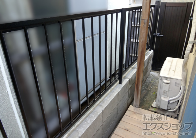 福岡県北九州市ののフェンス・柵 レスティナフェンス21型 自由柱施工 施工例