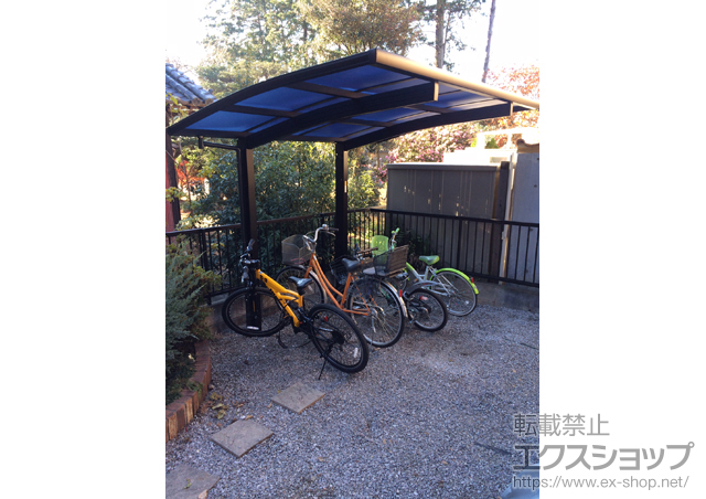 埼玉県鴻巣市ののサイクルポート・駐輪場 プレシオスポート ミニ 積雪〜20cm対応 施工例