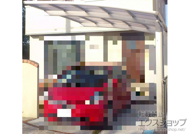 埼玉県上尾市ののカーポート レイナポートグラン　積雪〜20cm対応+レイナポートグラン　枯葉よけネット　51/54用兼用 施工例