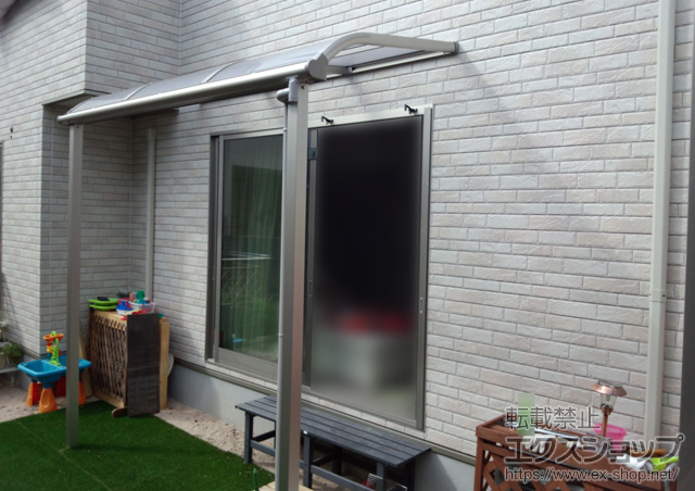 岡山県浅口市ののテラス屋根 プレシオステラス R型 テラスタイプ 単体 積雪〜20cm対応 施工例