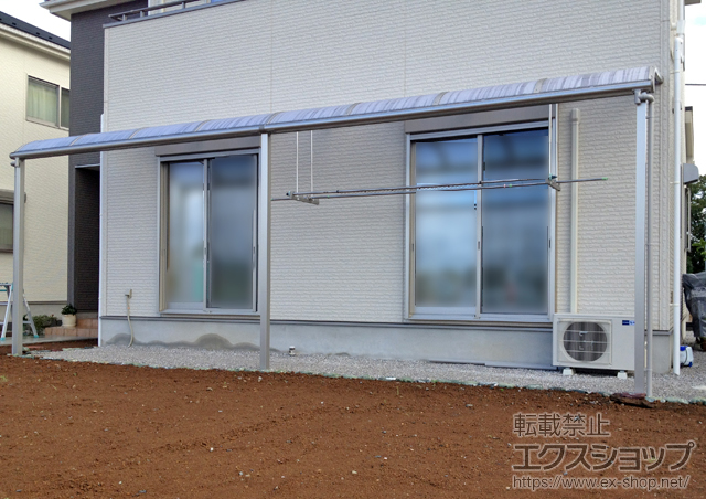 埼玉県久喜市ののテラス屋根 プレシオステラス R型 テラスタイプ 連棟　積雪〜20cm対応 施工例