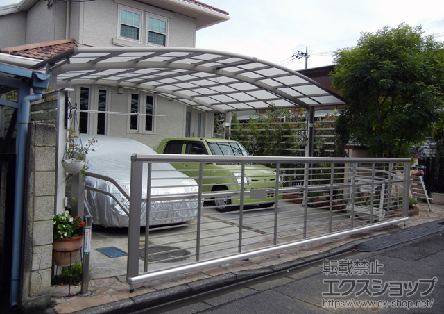 東京都小平市ののカーゲート エクスラインアップゲート ワイド 1型 電動式 施工例