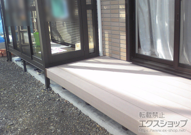 静岡県静岡市のLIXIL リクシル（トステム）のウッドデッキ 樹ら楽ステージ 単体 施工例