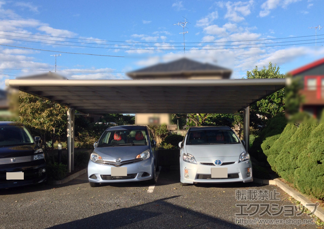 埼玉県北本市ののカーポート 4Gワイド 積雪〜20cm対応 施工例