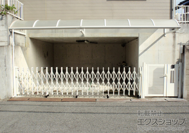 大阪府岸和田市のの門扉 エクスライン門扉１型 機能子扉親子 AD型セット 施工例