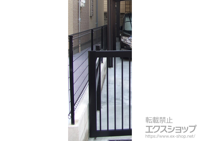 大阪府大阪市ののフェンス・柵 ハイグリッドフェンスUF8型 フリーポールタイプ 施工例