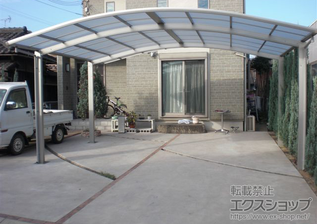 兵庫県加古川市ののカーポート プレシオスポート ワイド 積雪〜20cm対応 施工例