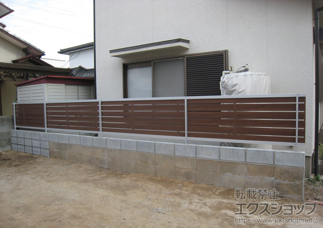 福岡県久留米市ののフェンス・柵 ジオーナフェンス YS型 マテリアルカラー  フリーポールタイプ 施工例