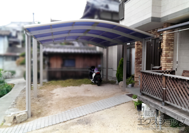 広島県呉市ののカーポート レイナツインポートグラン 延長　積雪〜20cm対応 施工例