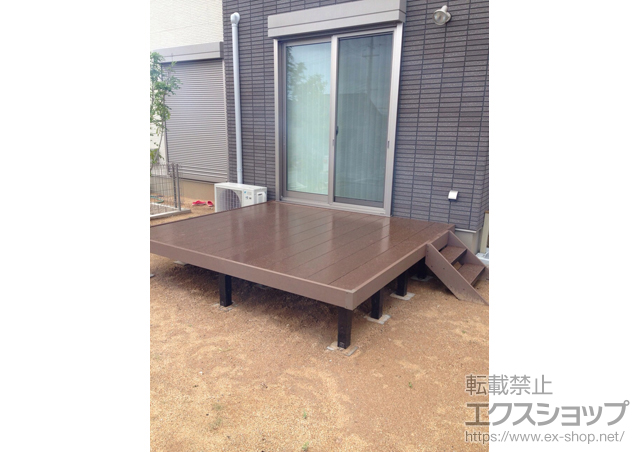 奈良県生駒市ののウッドデッキ リウッドステップ5型 Sタイプ 2段+ リウッドステップ5型 Sタイプ 2段 施工例