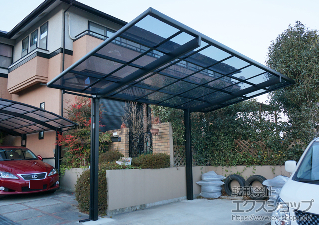 三重県伊賀市のLIXIL リクシル（トステム）のカーポート レークポートシグマIII 積雪〜20cm対応 施工例