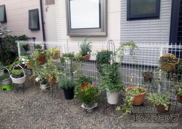 長野県松本市ののフェンス・柵 メッシュフェンス G10-R　フリーポールタイプ 施工例