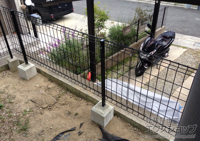 大阪府交野市ののフェンス・柵 ハイグリッドフェンスUF8型　フリーポールタイプ 施工例