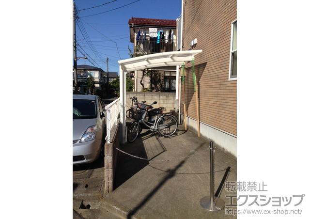 東京都国立市ののサイクルポート・駐輪場 レイナポートグランミニ 積雪〜20cm対応+レイナポートグランミニ用 車止めバー 1本入り 施工例