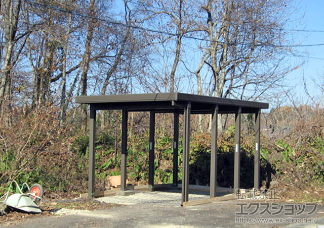 福島県耶麻郡北塩原村のLIXIL リクシル（トステム）のカーポート テリオスポートIII 6000 8本柱 積雪〜200cm対応 施工例