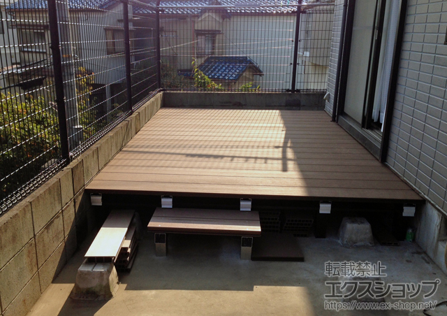 大阪府枚方市ののウッドデッキ リウッドデッキ 200 施工例