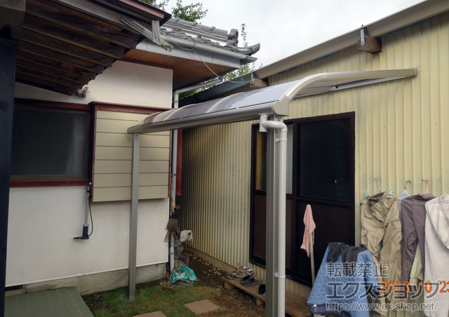 茨城県桜川市ののテラス屋根 プレシオステラス R型 テラスタイプ 単体 積雪〜20cm対応 施工例