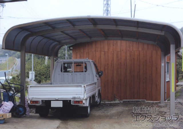 岐阜県美濃加茂市のLIXIL リクシル（トステム）のカーポート テールポートシグマIII ワイド 積雪〜20cm対応 施工例
