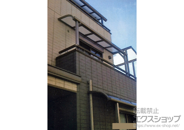神奈川県川崎市のLIXIL リクシル（トステム）のバルコニー・ベランダ屋根 パワーアルファ RB型 屋根タイプ 単体 積雪〜30cm対応 施工例