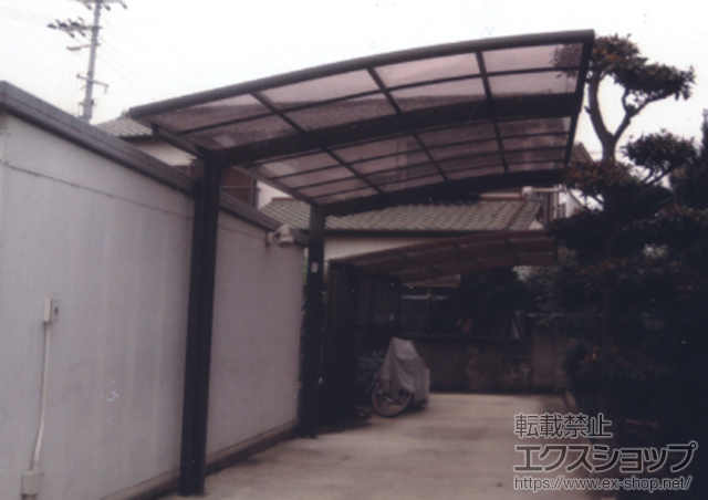 兵庫県加古川市のLIXIL リクシル（トステム）のカーポート カーブポートシグマIII 積雪〜20cm対応 施工例