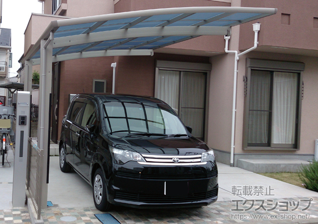 東京都日野市ののカーポート レイナポートグラン　積雪〜20cm対応＋レイナポートグラン用 着脱式サポート ハイルーフ 2本入り 施工例