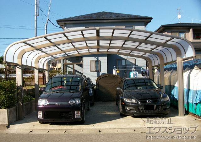 秋田県秋田市のLIXIL リクシル（トステム）のカーポート テールポートシグマIII 1500 ワイド 積雪〜50cm対応 施工例