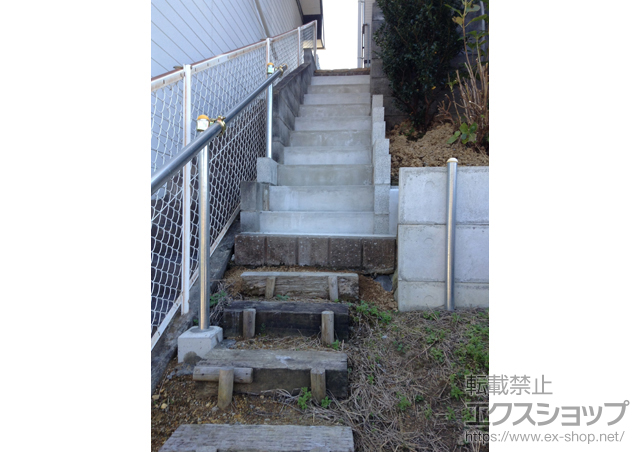 三重県津市ののフェンス・柵 エクスラインフェンス6型 自由柱 施工例