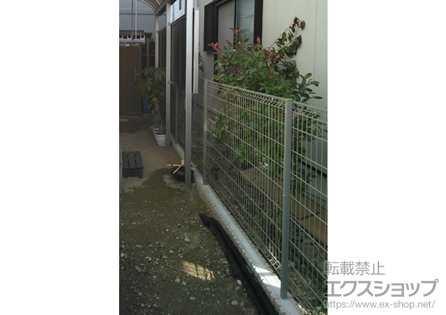静岡県浜松市ののフェンス・柵 ハイグリッドフェンスN8型 フリーポールタイプ 施工例