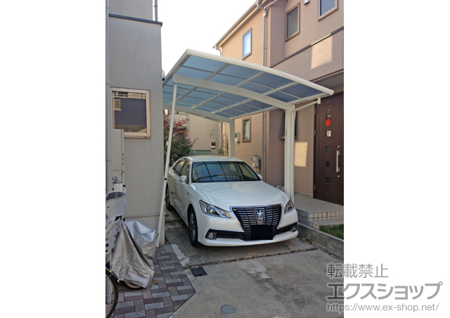 東京都小平市ののカーポート レイナポートグラン　積雪〜20cm対応＋レイナポートグラン用 着脱式サポート柱 ハイルーフ 2本入り 施工例