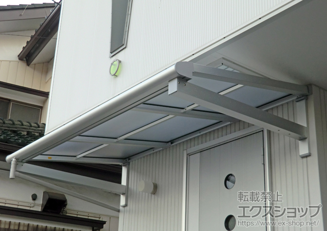埼玉県川口市ののバルコニー・ベランダ屋根 ヴェクターテラス F型 ルーフタイプ 単体積雪〜20cm対応 施工例
