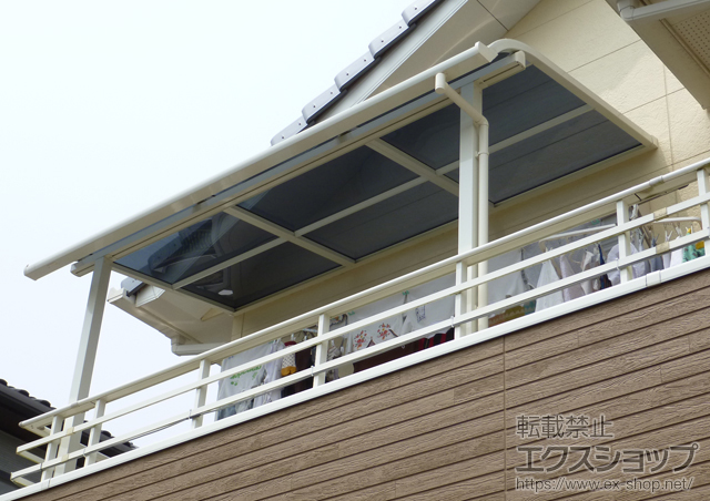 茨城県日立市のLIXIL リクシル（トステム）のテラス屋根 ライザーテラスII R型 屋根タイプ 単体 積雪〜20cm対応 施工例
