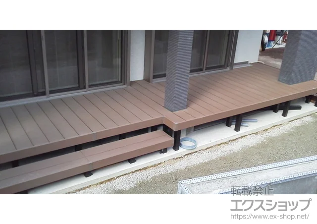 京都府相楽郡精華町のYKKAPのウッドデッキ リウッドデッキ 200＋【商品のみ】 施工例