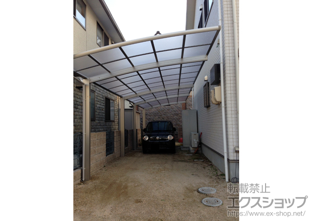 岡山県岡山市ののカーポート レイナポートグラン 縦連棟　積雪〜20cm対応 施工例