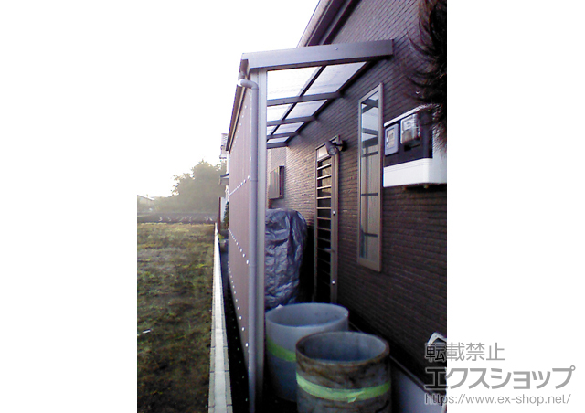栃木県宇都宮市のLIXIL リクシル（トステム）のバルコニー・ベランダ屋根 フリーヤード　オープンタイプ 積雪〜20cm対応 施工例