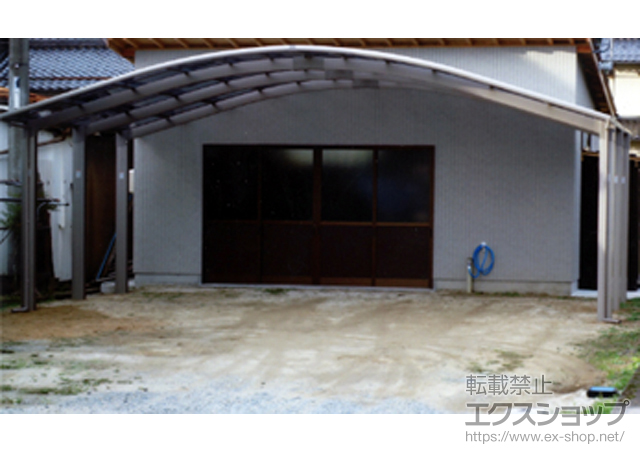 島根県雲南市のLIXIL リクシル（トステム）のカーポート リベルポートシグマIII 1500 3台用 積雪〜50cm対応 施工例
