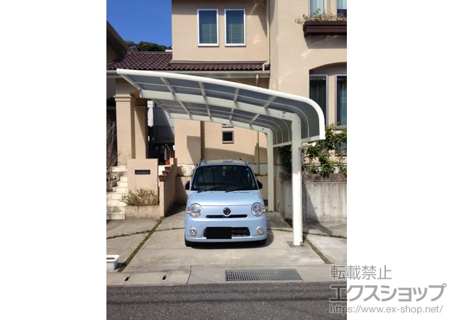 高知県新居浜市のLIXIL リクシル(トステム)のカーポート レイナキャップポートグラン 積雪〜20cm対応 施工例