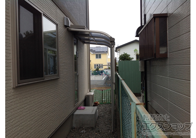 静岡県浜松市ののテラス屋根 プレシオステラス R型 テラスタイプ 単体 積雪〜20cm対応＋プレシオステラス 前面パネル1段 施工例