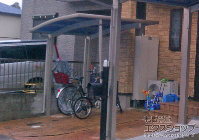 滋賀県大津市ののサイクルポート・駐輪場 レイナポートグランミニ 積雪〜20cm対応+レイナポートグラン ミニ 着脱式サポート 施工例