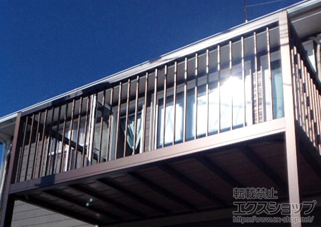 埼玉県幸手市ののバルコニー バルコニー BY-X型 縦格子 単体 柱建て式 施工例