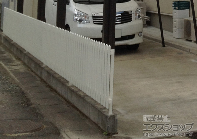 宮城県多賀城市ののフェンス・柵 レスティンフェンス7型 自由柱仕様 施工例