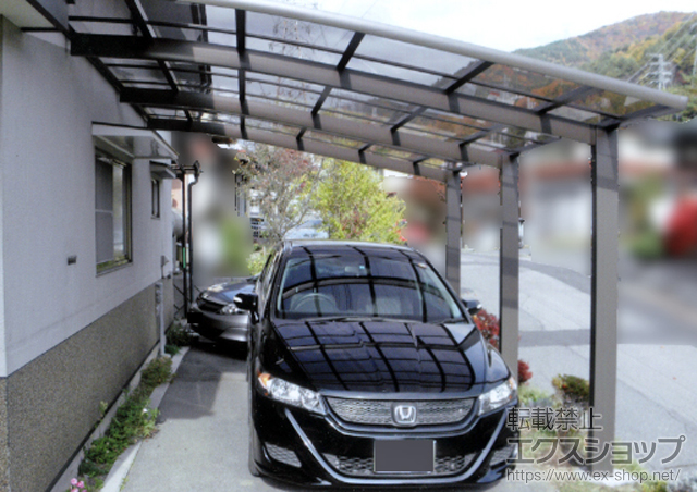 長野県諏訪郡下諏訪町のLIXIL リクシル（トステム）のカーポート ルーフポートシグマIII 1500 積雪〜50cm対応 施工例