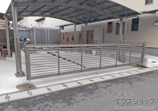 福岡県大牟田市ののカーゲート ワイドオーバードアS1型 電動式 54-10 施工例