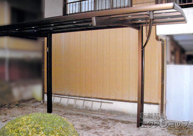 茨城県小美玉市ののカーポート レイナポートREグラン 前下がり 積雪〜20cm対応 施工例