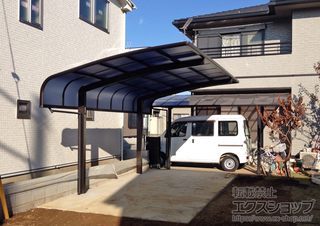 埼玉県さいたま市ののカーポート レイナキャップポートグラン　積雪〜20cm対応
幅=3,002mm 施工例