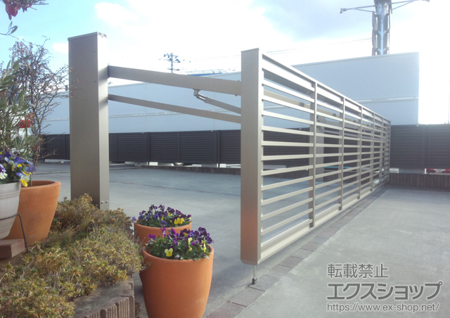 宮城県柴田郡ののカーゲート ワイドオーバードアS1型 電動式 54-10 施工例