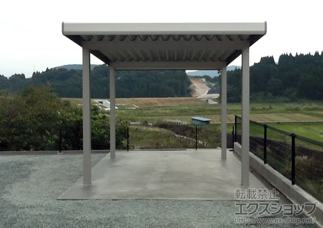 鹿児島県薩摩川内市ののカーポート レオンポートneo 角柱4本仕様　積雪〜50cm対応 施工例