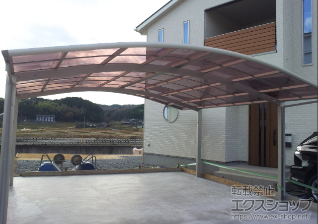 岡山県勝田郡勝央町ののカーポート レイナツインポートグラン　積雪〜20cm対応 施工例
